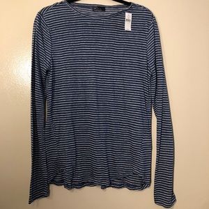 Navy Blue and White Striped T-Shirt from Gap